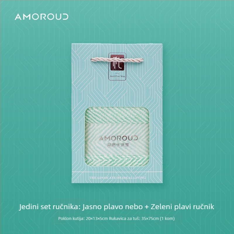 Mufando Set Ručnika za Kupaonicu u Darovnoj Kutiji – Elegantni Luksuzni Ručnici, Coral Fleece, 280 g, Šivanje, Pakiranje u Darovnu Kutiju