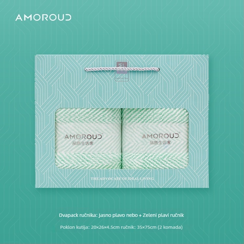 Mufando Set Ručnika za Kupaonicu u Darovnoj Kutiji – Elegantni Luksuzni Ručnici, Coral Fleece, 280 g, Šivanje, Pakiranje u Darovnu Kutiju