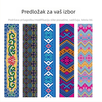 Etnički stil goblena za plafon s uzorkom Zhuang brokade; pamuk i lan; glavna tkanina poliester 81-90%; digitalni termalni prijenos; pravokutni oblik; ručno pranje