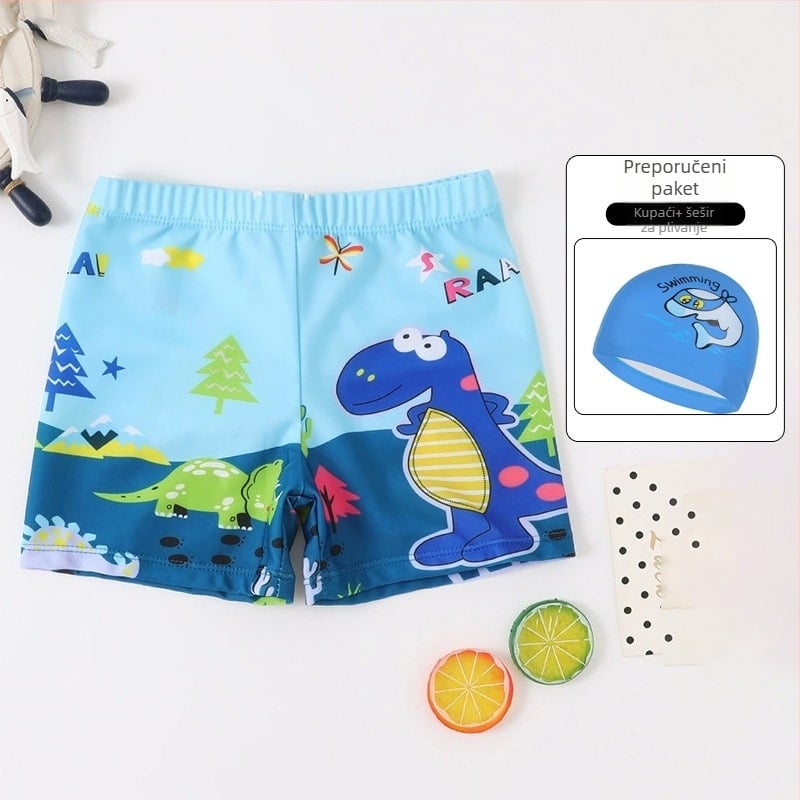 Dječje kupaće šorceve s printom karikature, prozračne, brzo se suše; materijal 88% poliester, podstava 12%
