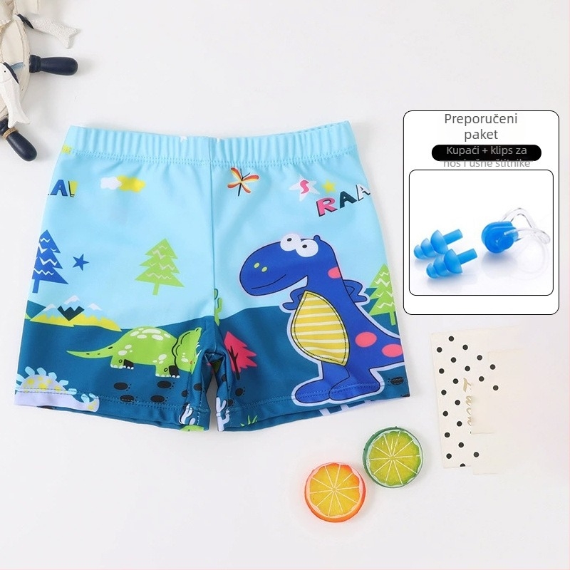 Dječje kupaće šorceve s printom karikature, prozračne, brzo se suše; materijal 88% poliester, podstava 12%