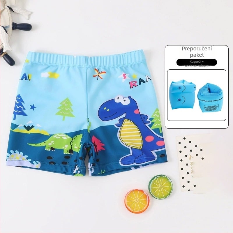 Dječje kupaće šorceve s printom karikature, prozračne, brzo se suše; materijal 88% poliester, podstava 12%
