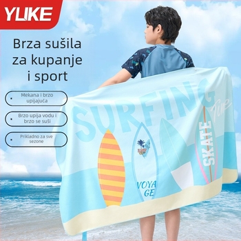 Yuke Dječji brzo sušeći ručnik za kupanje – apsorbirajući ogrtač za plivanje, 200–300 g, Jacquard 16 vlakana, šivanje