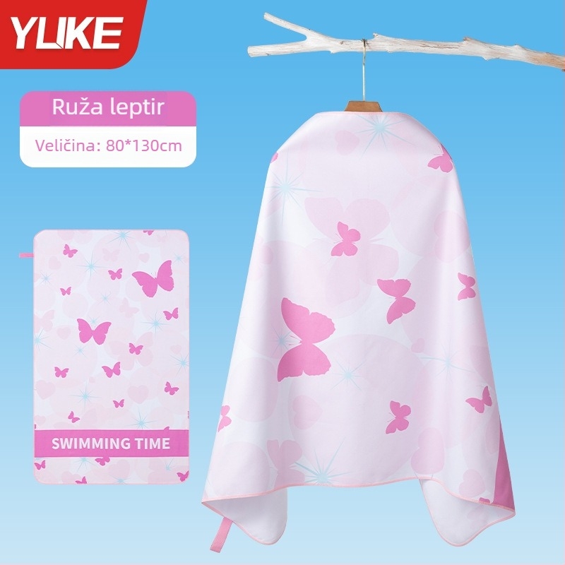 Yuke Dječji brzo sušeći ručnik za kupanje – apsorbirajući ogrtač za plivanje, 200–300 g, Jacquard 16 vlakana, šivanje