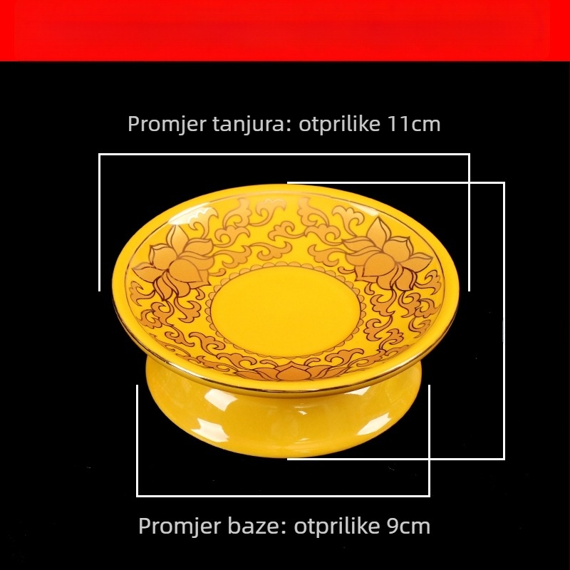 Ovočji tanjur za Budhu, dekorativni tanjur sa svilenim cvijetom, univerzalni stil, površina: druga, dar za rođendan