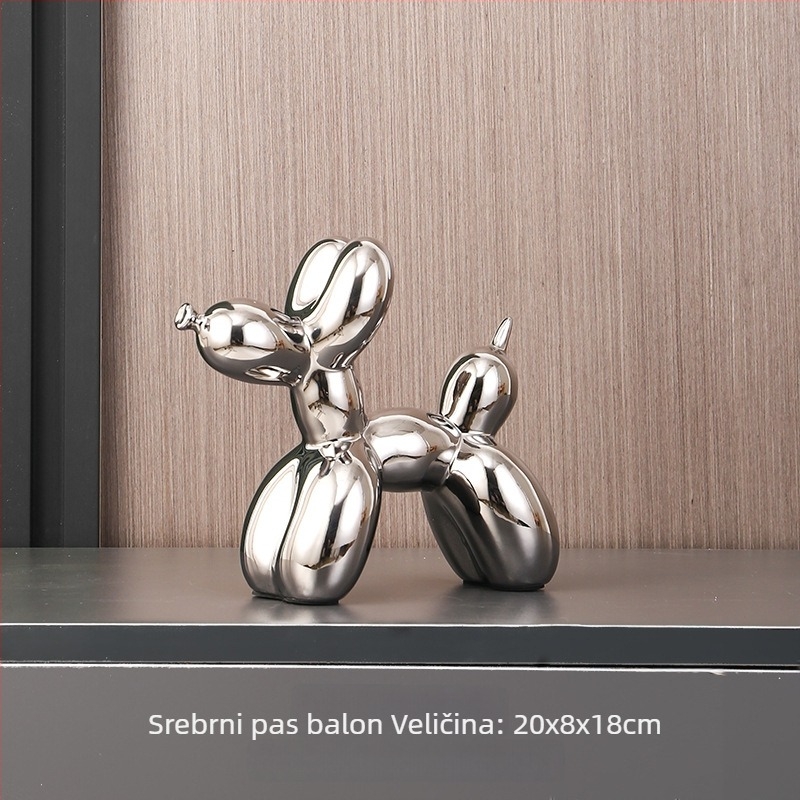 Balon pas skulptura od smole - moderni minimalistički dizajn za dnevni boravak i ormariće; Materijal: sintetička smola; Kategorija: ručni radovi od smole; Poklon za useljenje