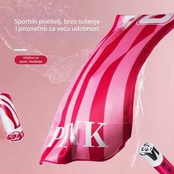 Poliesterski sportski ručnik s funkcijom hlađenja, 45 g, apsorpcija vode 11–15 s, otisnuti logotip