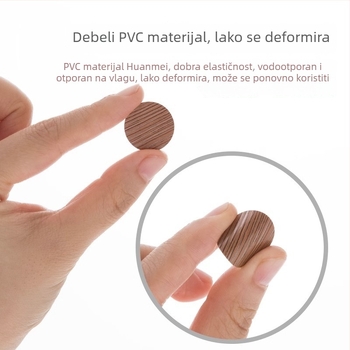 PVC samoljepljive poklopce rupa za vijke za ormariće i garderobe — dekorativne naljepnice za zaštitu od prašine, 1 kom.