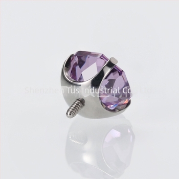 Tusmao naušnice od titanijske legure – Oktagonalni cirkonij kamen, Geometrijski, Dijamantnom ugradnjom, Unisex