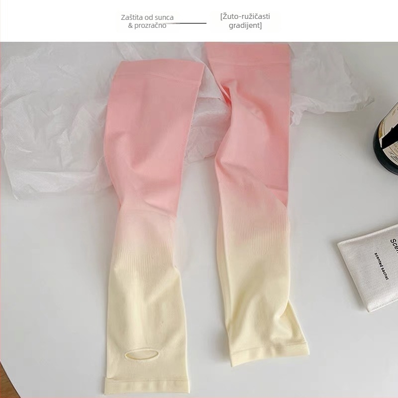 Rukavi UV zaštite s gradijentom boje, rashladna ice silk tkanina, najlon 81-95% udjela, za vanjsku vožnju biciklom