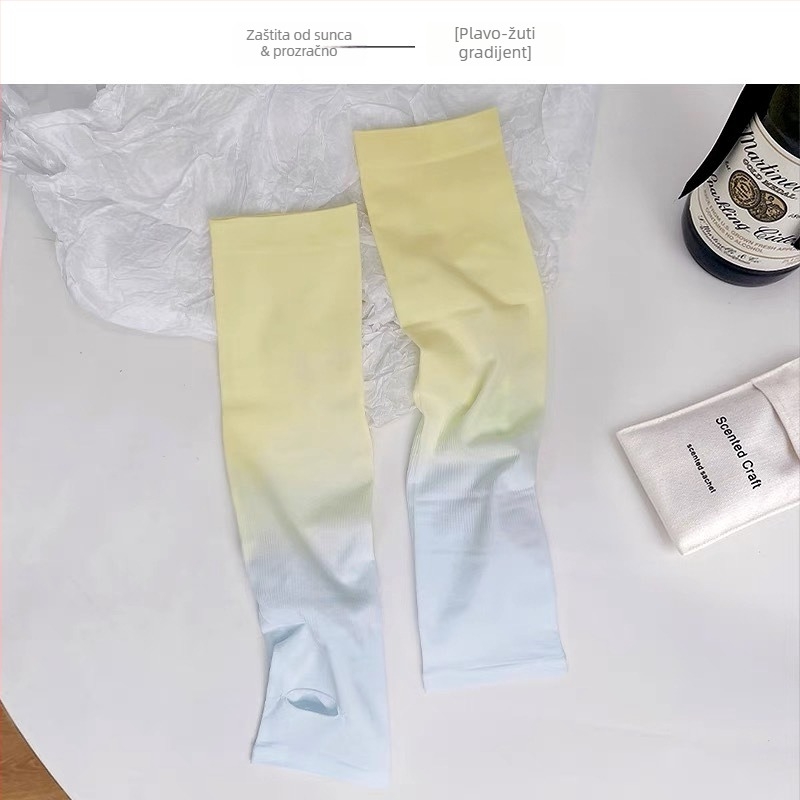 Rukavi UV zaštite s gradijentom boje, rashladna ice silk tkanina, najlon 81-95% udjela, za vanjsku vožnju biciklom