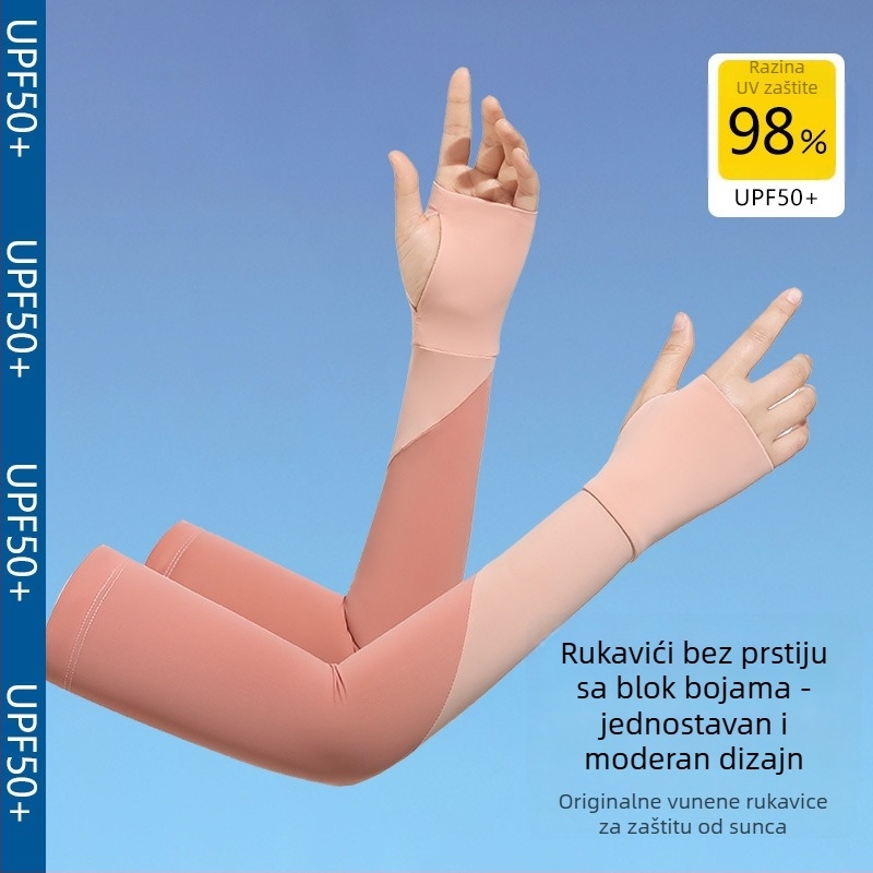 Najlonske leden rukave za žene – UV zaštita, za vožnju i biciklizam, minimalistički stil