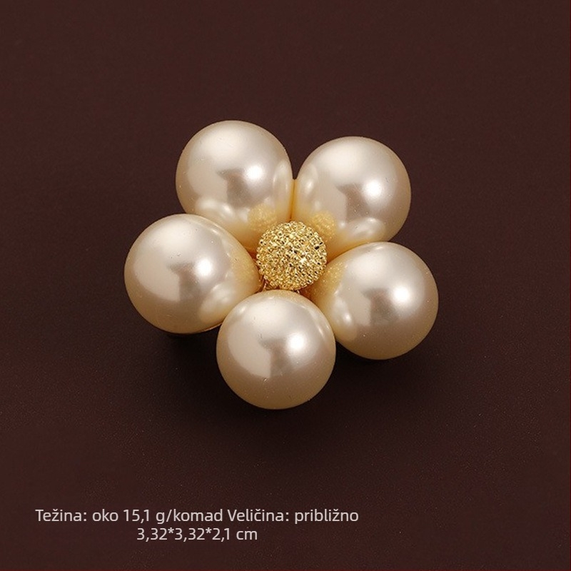 Ženska broš s cirkon kamenjem, retro elegantan stil, oblik cvijeta, elektroplatiranje, dekorativni dodatak za odjeću