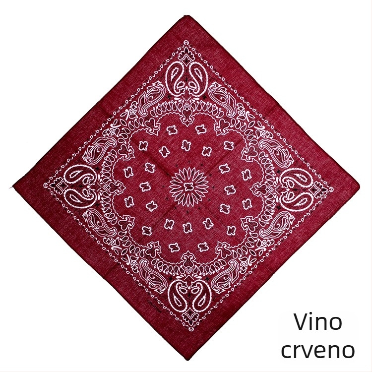 Turban, 100% pamuk, geometrijski uzorak, jednostavno tkanje, kvadratni stil, otisak