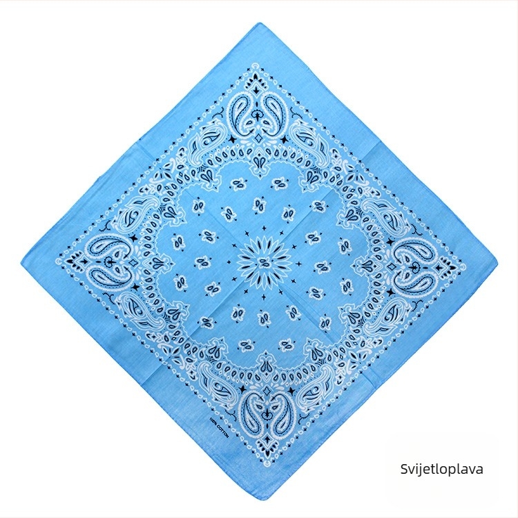 Turban, 100% pamuk, geometrijski uzorak, jednostavno tkanje, kvadratni stil, otisak