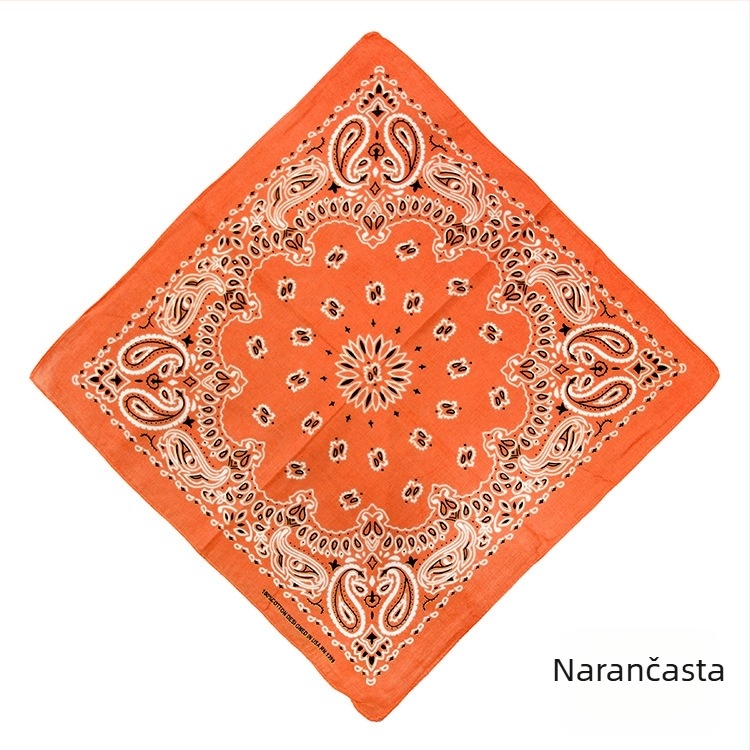 Turban, 100% pamuk, geometrijski uzorak, jednostavno tkanje, kvadratni stil, otisak