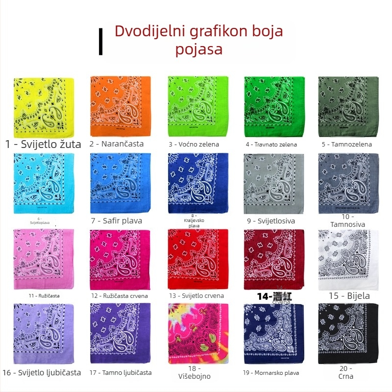 Turban, 100% pamuk, geometrijski uzorak, jednostavno tkanje, kvadratni stil, otisak