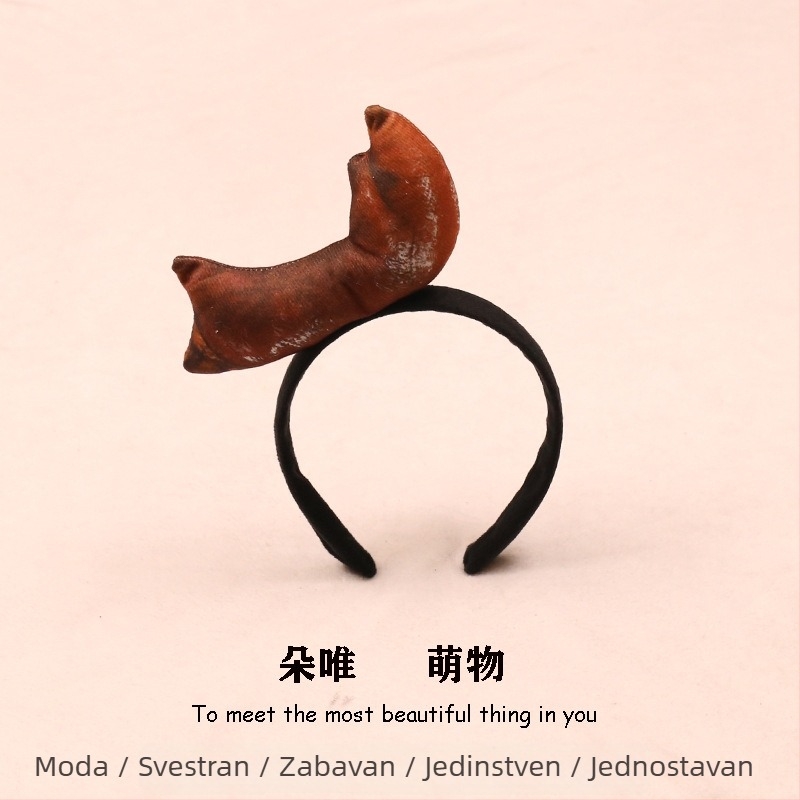 Ukosnica za kosu s plišanim motivima hrane - hot dog, kruh, kupus, voće i povrće za djecu (proljeće 2023)