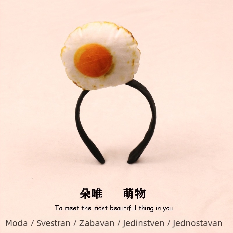 Ukosnica za kosu s plišanim motivima hrane - hot dog, kruh, kupus, voće i povrće za djecu (proljeće 2023)