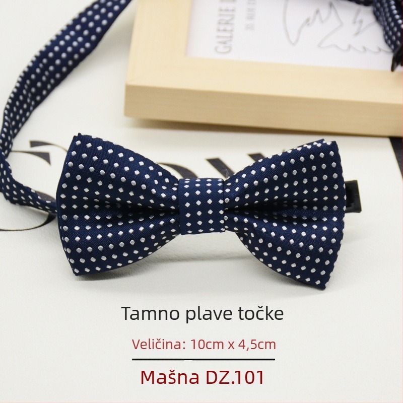 Dječja leptir-mašna s točkastim uzorkom, korejski stil, žakard tkanina, poliester materijal