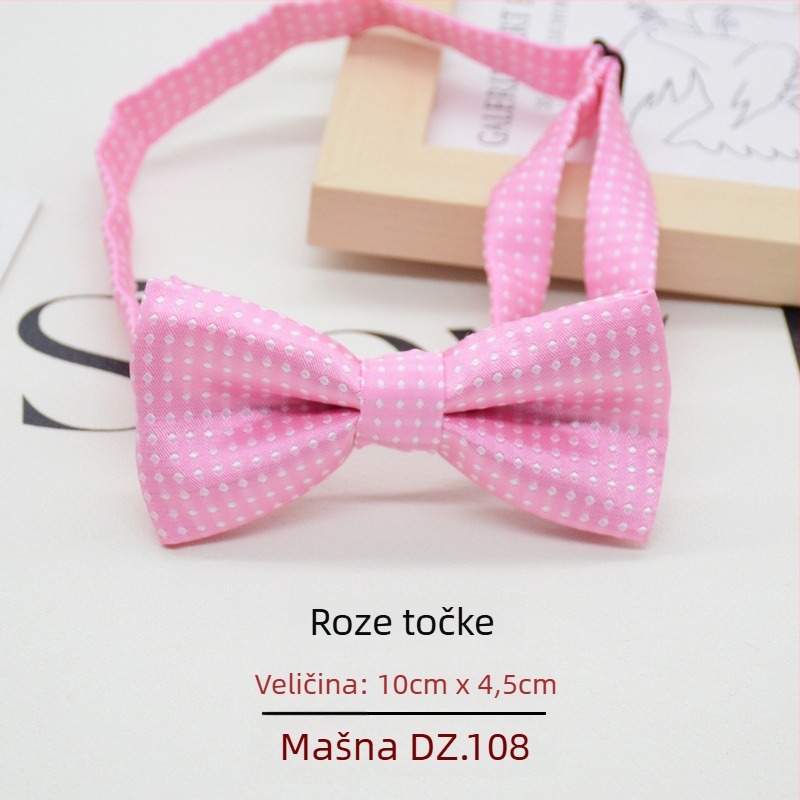 Dječja leptir-mašna s točkastim uzorkom, korejski stil, žakard tkanina, poliester materijal