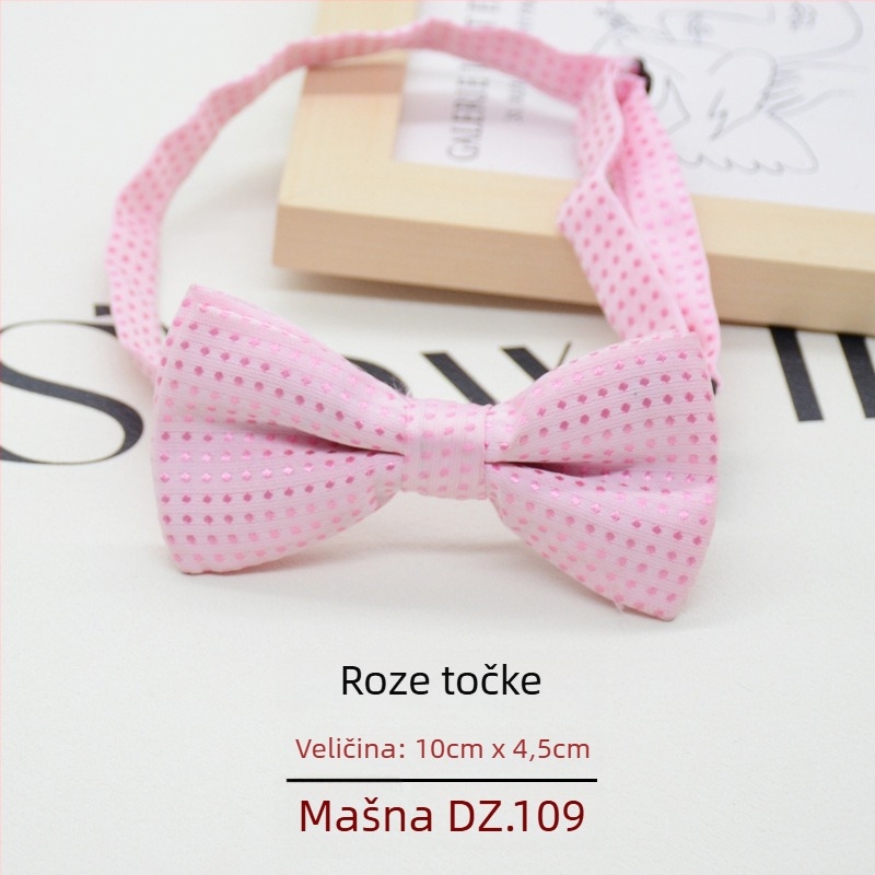 Dječja leptir-mašna s točkastim uzorkom, korejski stil, žakard tkanina, poliester materijal
