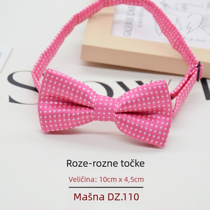 Dječja leptir-mašna s točkastim uzorkom, korejski stil, žakard tkanina, poliester materijal