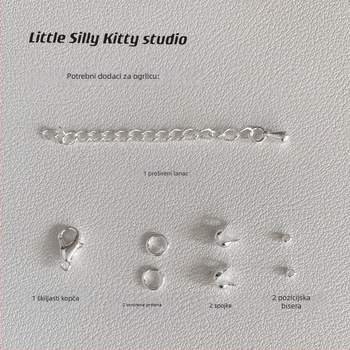 DIY komplet metalnih dodataka za narukvicu: univerzalni model, legura sa srebrnim ili zlatnim premazom; lobster clasp, pokrivena kopča, otvoreni prsten