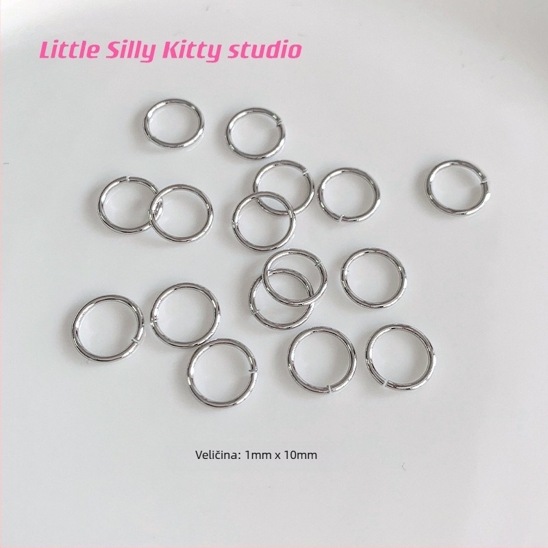 DIY komplet metalnih dodataka za narukvicu: univerzalni model, legura sa srebrnim ili zlatnim premazom; lobster clasp, pokrivena kopča, otvoreni prsten