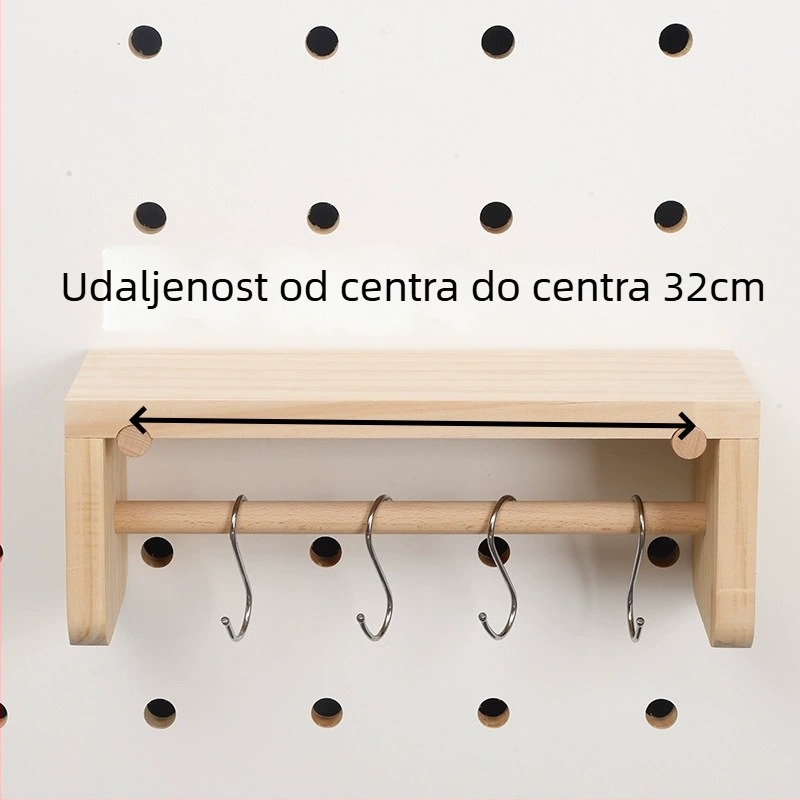 Drveni dodaci za ploču s rupama, nordijski kuka s nosivošću, bukovo drvo, Baimao marka, porijeklo Linyi, proljeće 2020 lansiranje