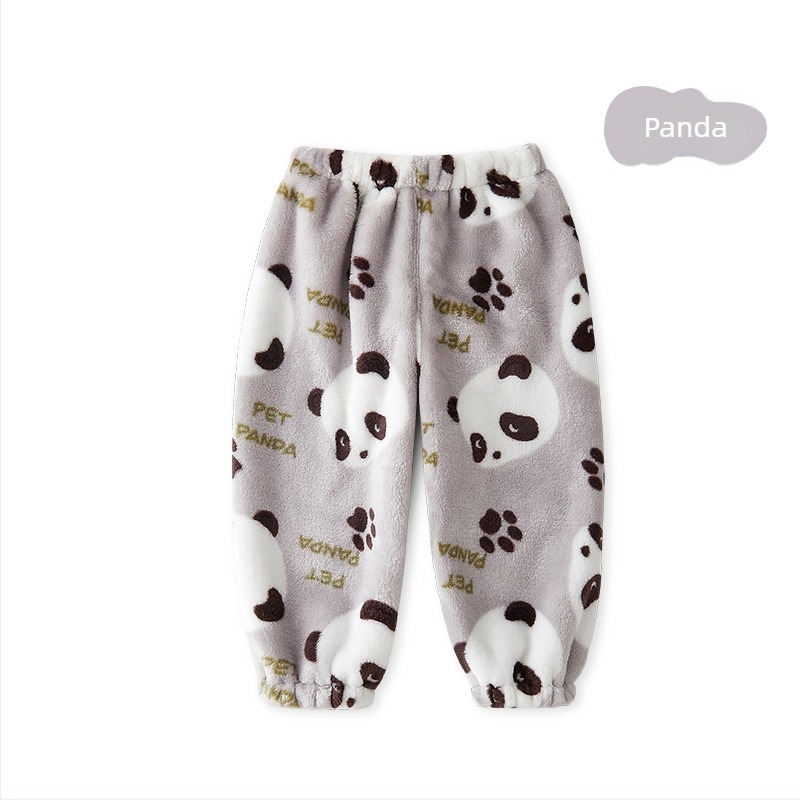 Dječje hlače s flis podstavom koral velvet, 100% poliester, srednji pojas, dužina hlača, mekana obrada (koral velvet; 100% poliester; srednji pojas; dužina hlača; mekana obrada)