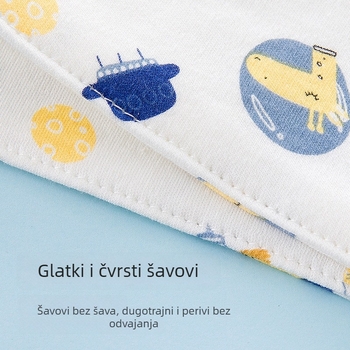 Trokutasti pamučni badić za novorođenčad i djecu do 3 godine, unisex, upija vlagu, uzorci: životinje, pruge, karirani, otisci