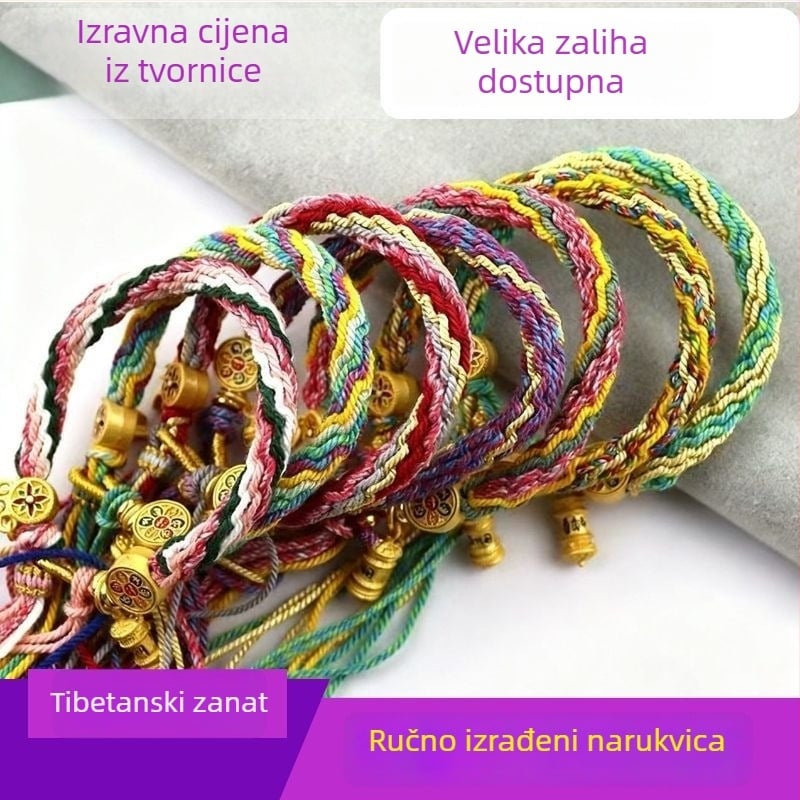 Narukvica, ručno tkan konopac, etnički stil, unisex (Materijal: konopac; Tehnika: tkanje; Proljeće 2025; Marka: Dream cherish)