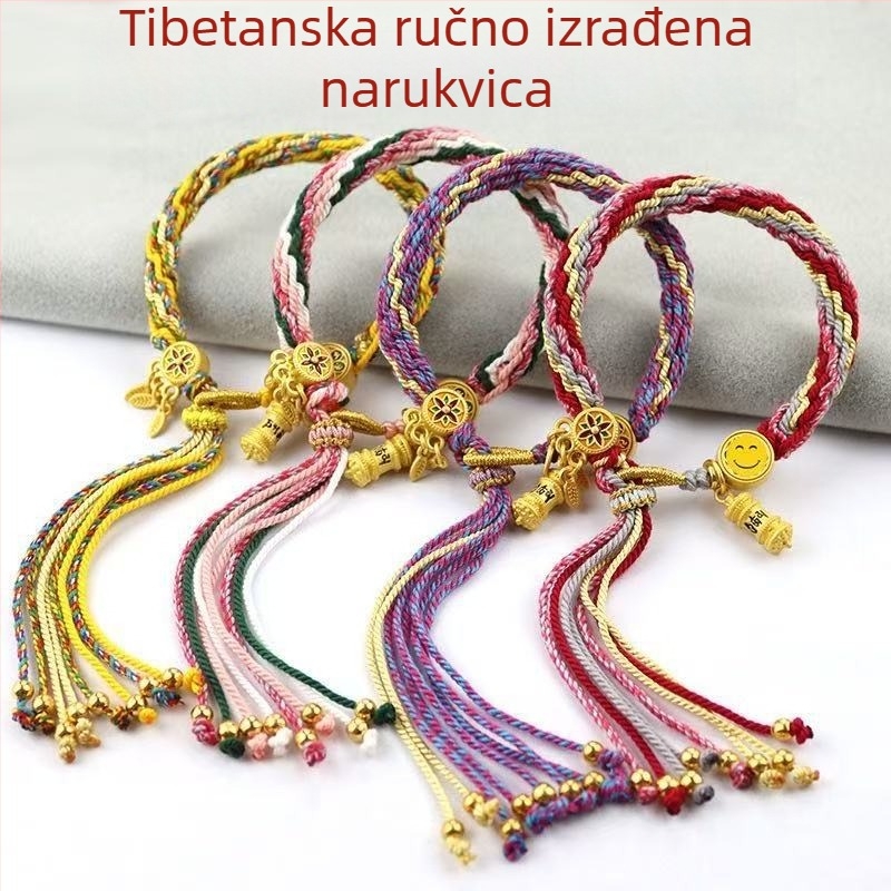 Narukvica, ručno tkan konopac, etnički stil, unisex (Materijal: konopac; Tehnika: tkanje; Proljeće 2025; Marka: Dream cherish)