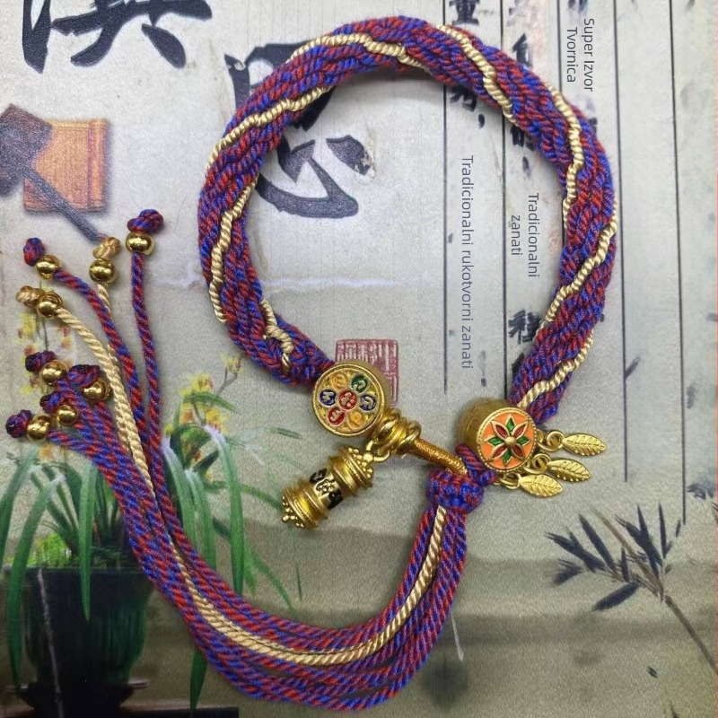 Narukvica, ručno tkan konopac, etnički stil, unisex (Materijal: konopac; Tehnika: tkanje; Proljeće 2025; Marka: Dream cherish)