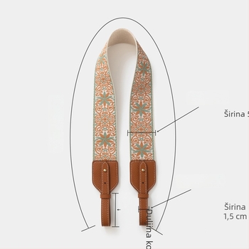 Remen za torbu / ramenski remen, poliesterski, prugasti uzorak, minimalistički i luksuzni stil, proljetno izdanje 2025