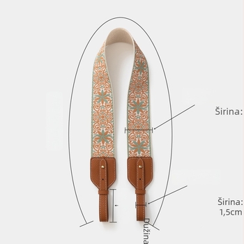 Remen za torbu - pleteni široki ramenski remen, poliester, prugasti uzorak, izuzetno lagan, otporan na habanje