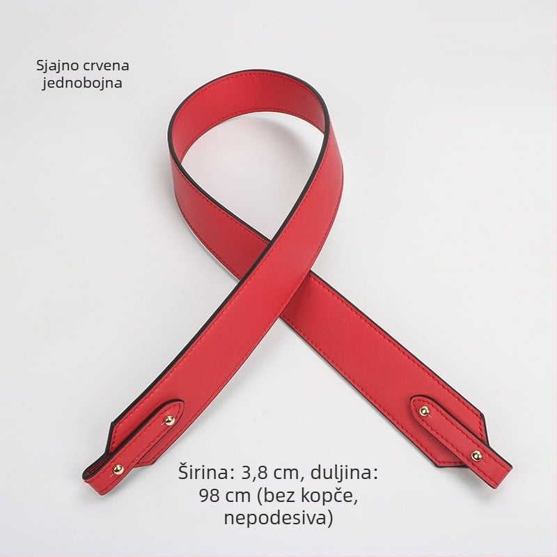 LV-kompatibilna naramenica za Neverfull torbu — prirodna koža, zrnata tekstura, jednobojna, jesen 2022