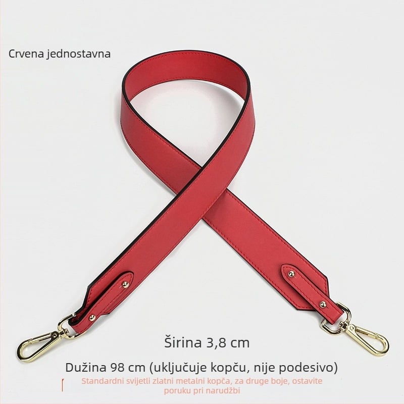 LV-kompatibilna naramenica za Neverfull torbu — prirodna koža, zrnata tekstura, jednobojna, jesen 2022