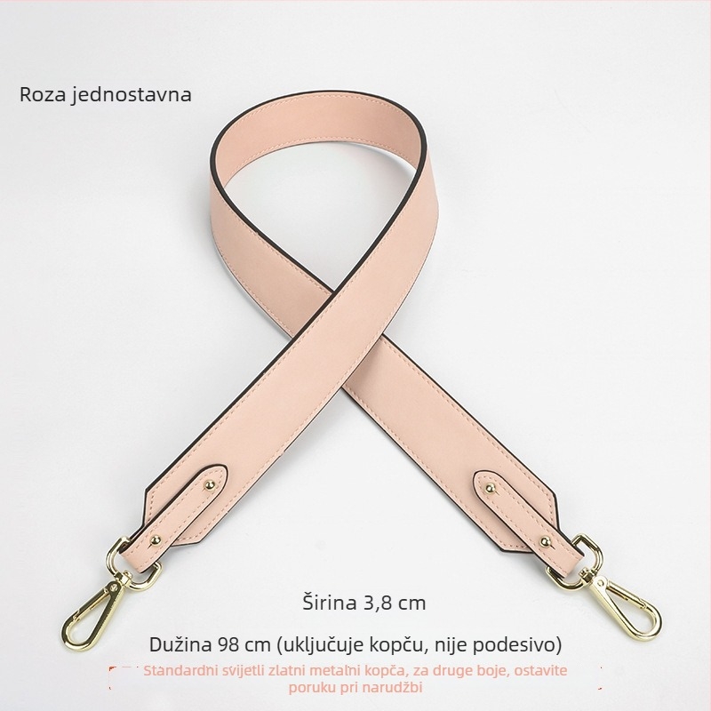 LV-kompatibilna naramenica za Neverfull torbu — prirodna koža, zrnata tekstura, jednobojna, jesen 2022