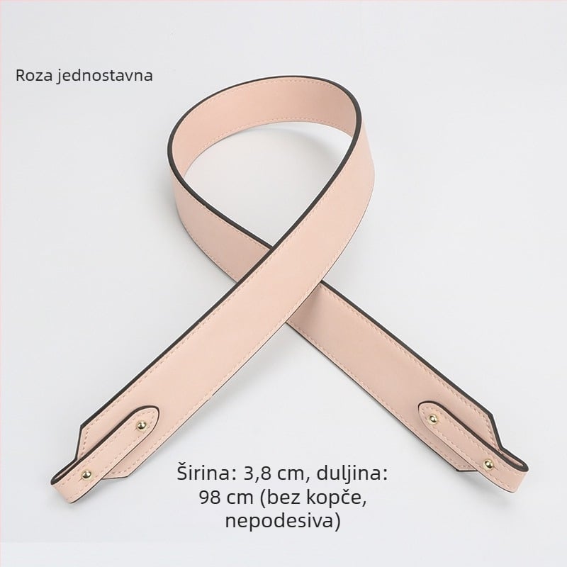LV-kompatibilna naramenica za Neverfull torbu — prirodna koža, zrnata tekstura, jednobojna, jesen 2022