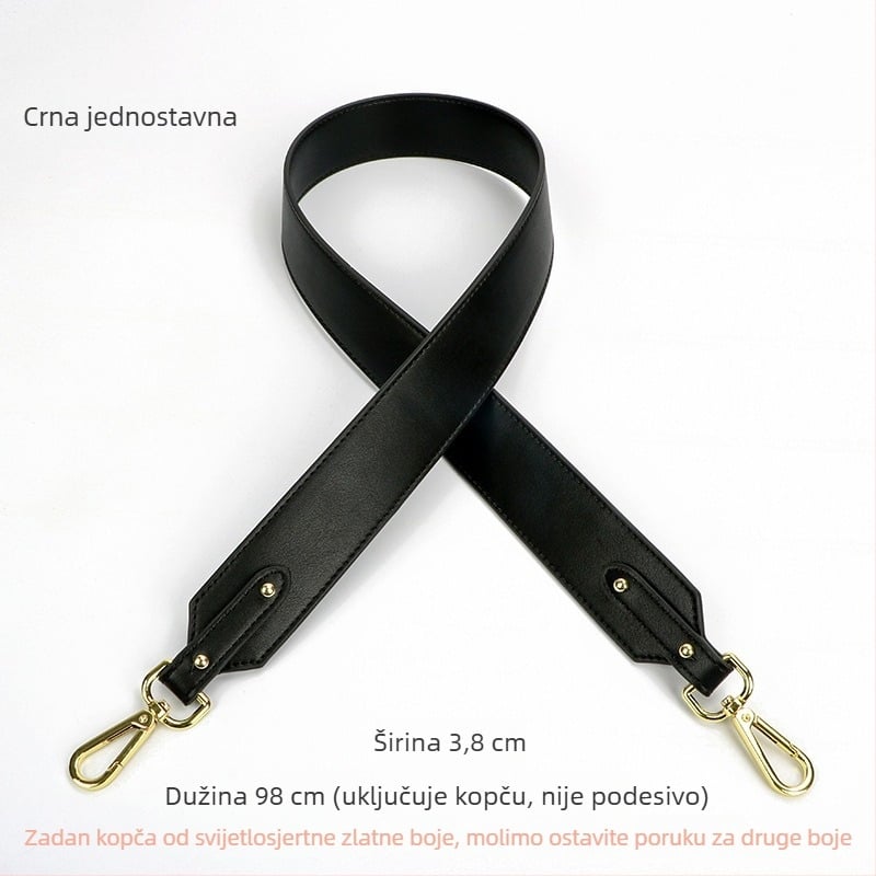 LV-kompatibilna naramenica za Neverfull torbu — prirodna koža, zrnata tekstura, jednobojna, jesen 2022
