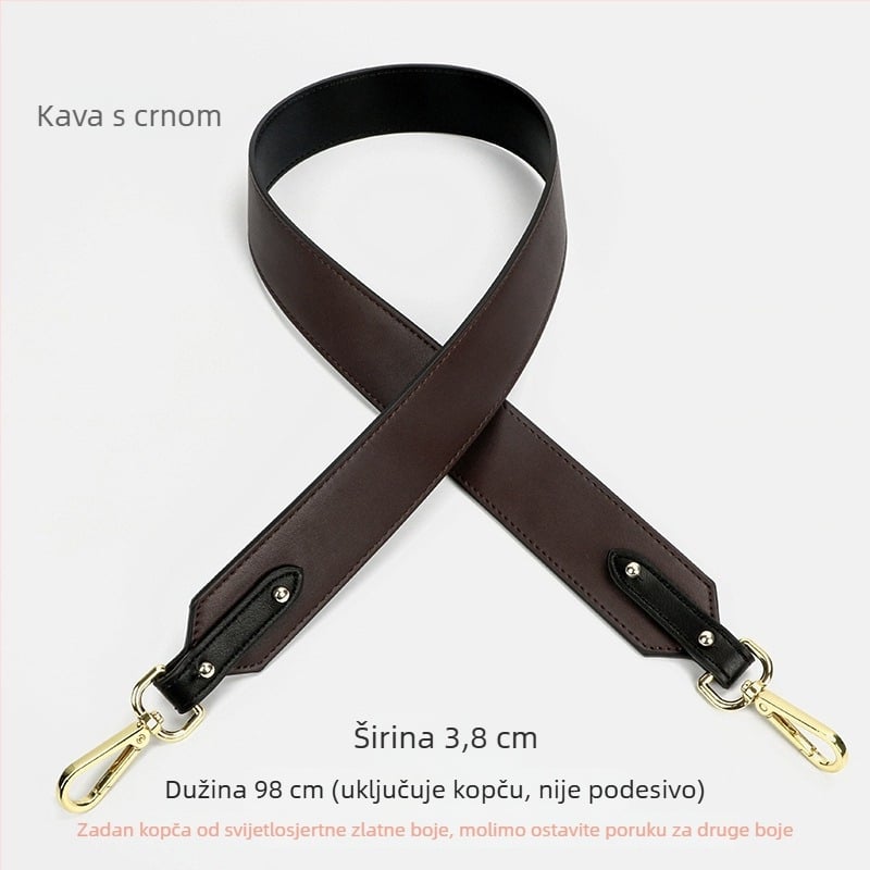 LV-kompatibilna naramenica za Neverfull torbu — prirodna koža, zrnata tekstura, jednobojna, jesen 2022