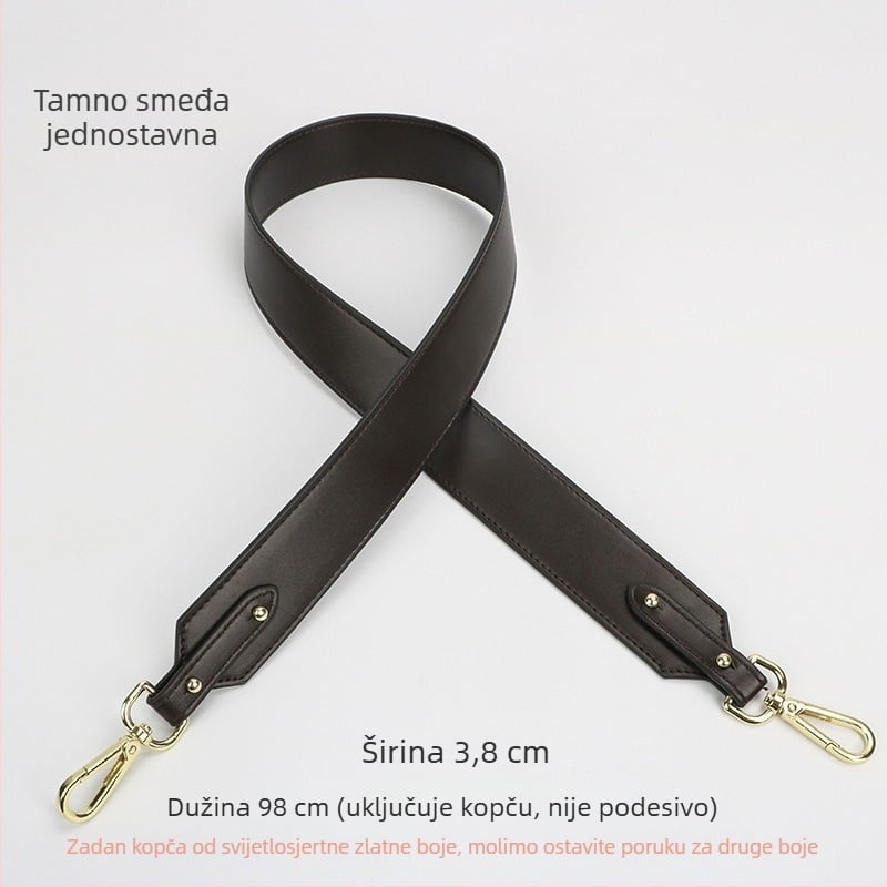LV-kompatibilna naramenica za Neverfull torbu — prirodna koža, zrnata tekstura, jednobojna, jesen 2022
