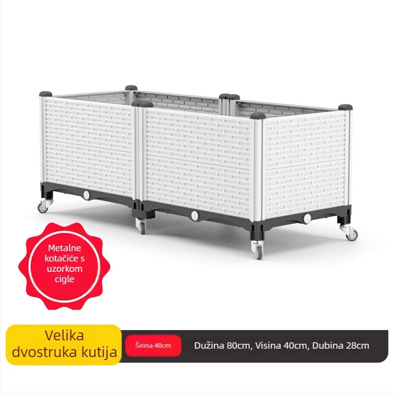 Plastični cvjetnjak, nordijskoga stila, za pod, injekcijsko oblikovan, prozračan i otporan