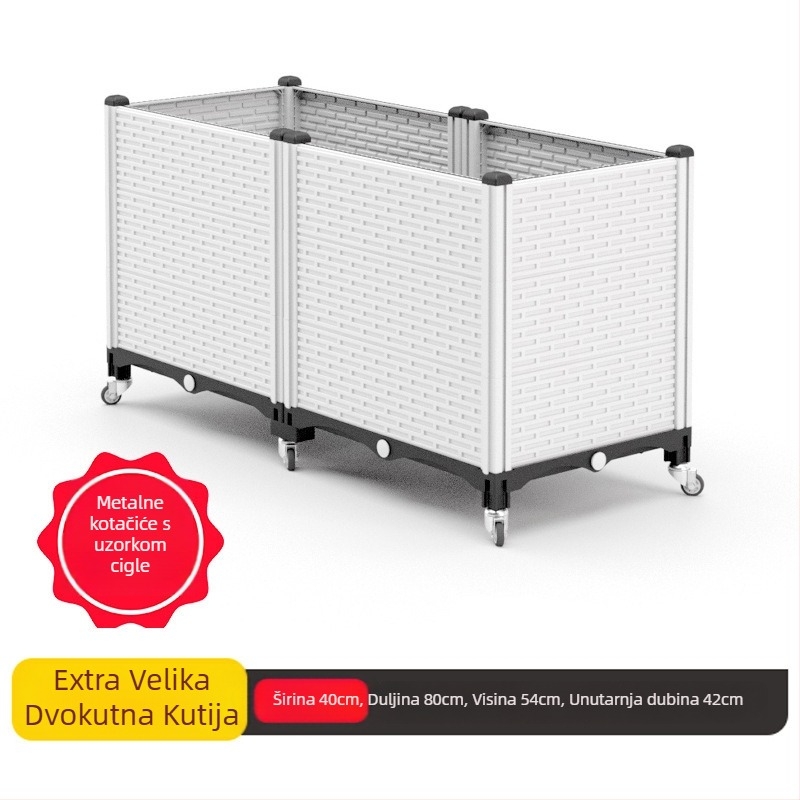 Plastični cvjetnjak, nordijskoga stila, za pod, injekcijsko oblikovan, prozračan i otporan