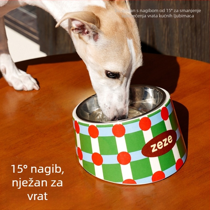 ZEZE set zdjela za hranu i vodu za mačke, nehrđajući čelik, za mačke (Materijal: nehrđajući čelik; Značka: ZEZE; Namijenjeno: mačkama; Kategorija: hrana za kućne ljubimce)