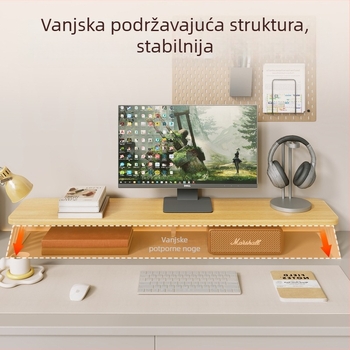 Monitor nosač s podizanjem baze i stolnim skladišnim nosačem, od ugljičnog čelika, za desktopni prikaz/notebook, stil stolni, model 2325597419016389120, marka Mugg