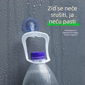 Plastična kuka s vakuumskom čašom, moderan minimalistički dizajn, zidna montaža, nosivost do 5 kg