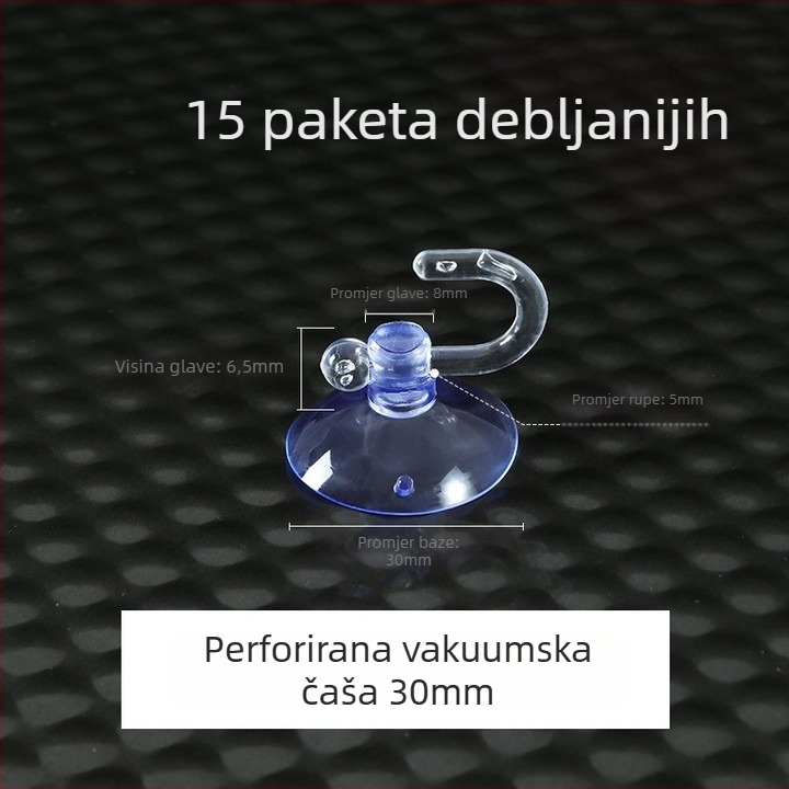 Plastična kuka s vakuumskom čašom, moderan minimalistički dizajn, zidna montaža, nosivost do 5 kg